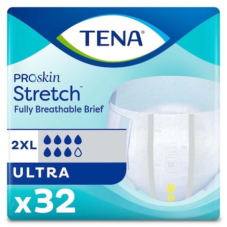 Tena Proskin Stretch Ultra Tena Stretch Ultra Incontinence Brief, Extra Extra Large, 32PK 61390